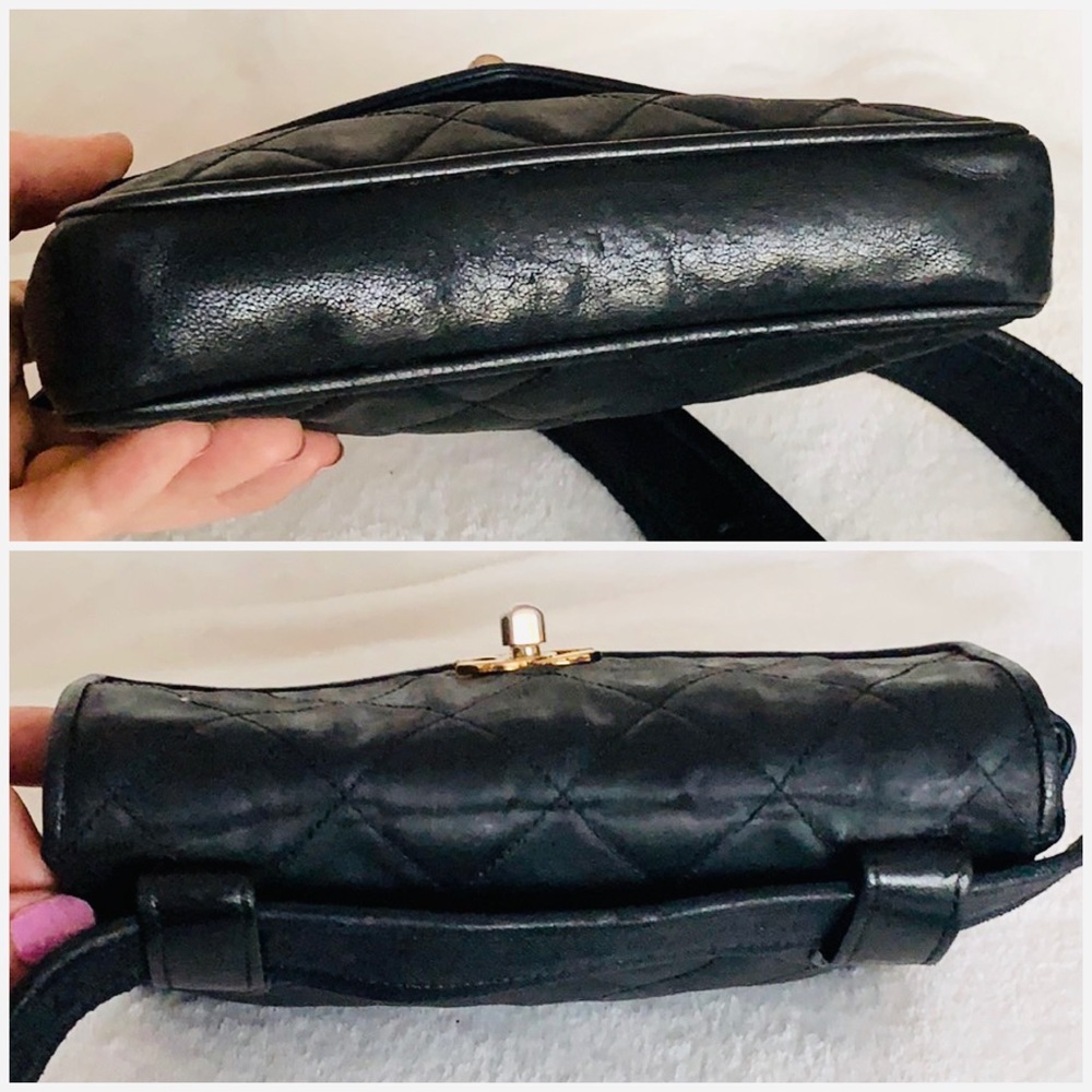 CHANEL Black Crossbody Bag with Gold Accents - Picture 4 of 16